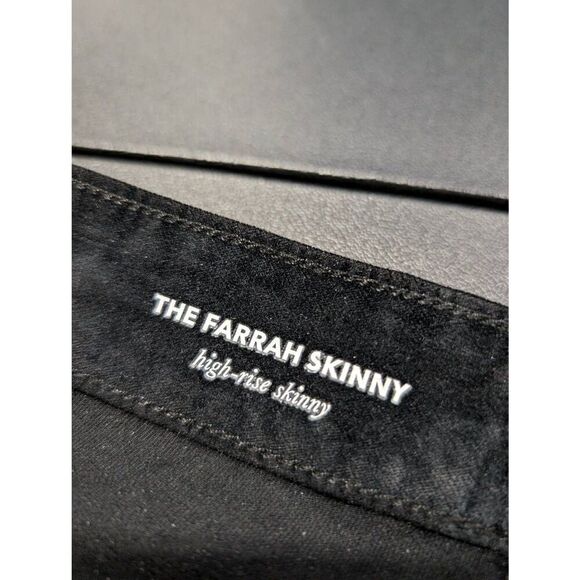 AG Adriano Goldschmied Black Coated Farrah Skinny Ankle High-Rise Jean Women's - Picture 3 of 9